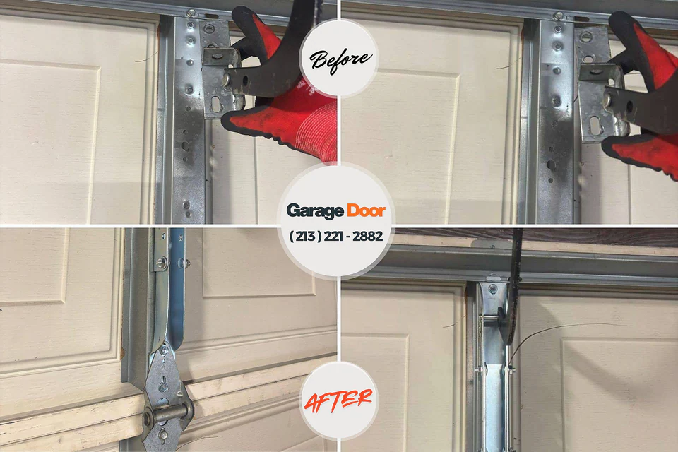 Before and after: garage door repair Ocean Ridge, FL